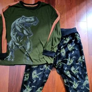 Boys Pajama Set Size 10-12 Dinosaur
